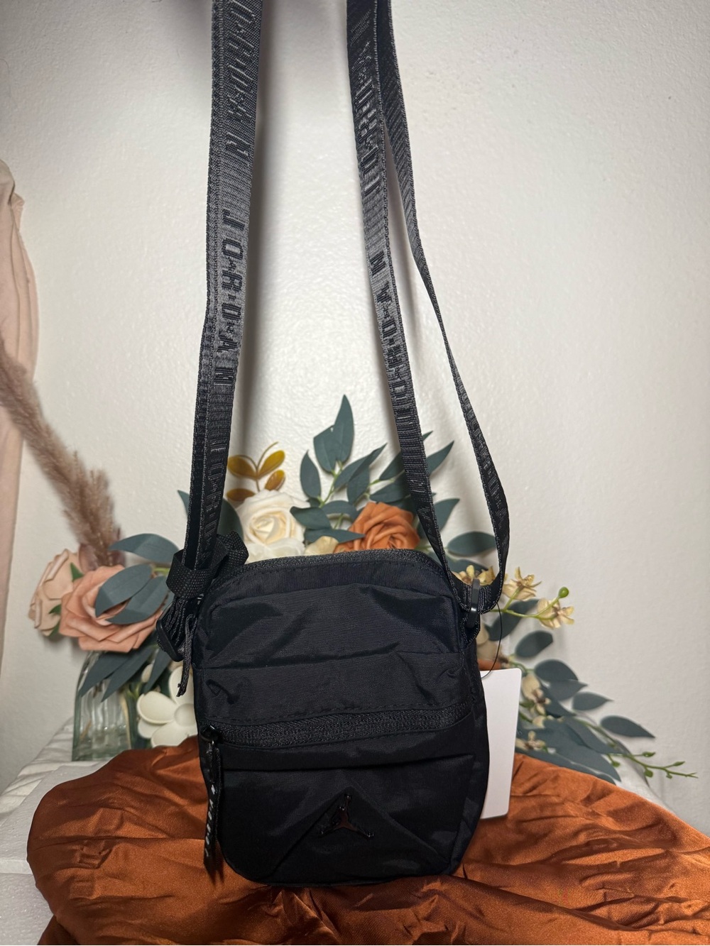 Jordan Black Crossbody Bag for Men